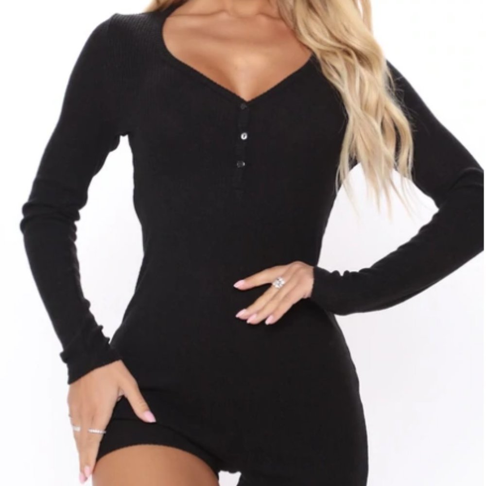 Your One And Only Sleep Romper - Black